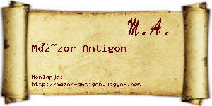 Mázor Antigon névjegykártya